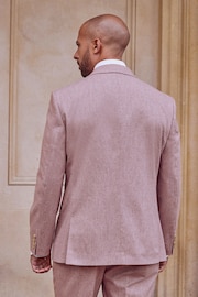 Pink Regular Fit Nova Fides Italian Wool Blend Suit: Jacket - Image 2 of 13