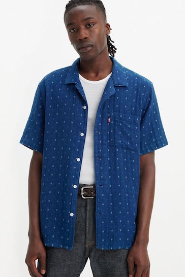 Levi's® Grid Indigo Double Cloth Sunset Camp Shirt