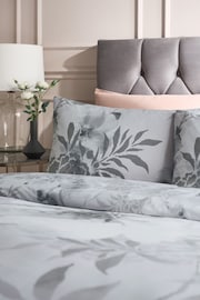 Catherine Lansfield Silver Dramatic Floral Duvet Cover And Pillowcase Set - Image 3 of 4