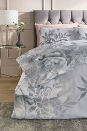 Catherine Lansfield Silver Dramatic Floral Duvet Cover And Pillowcase Set - Image 4 of 4