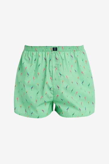 Bright Parrot 4 pack Woven Pure Cotton Boxers
