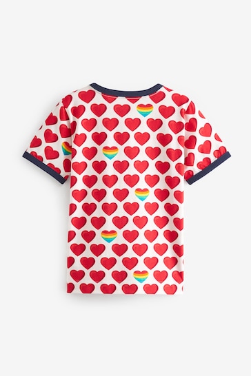 Little Bird by Jools Oliver Red Short Sleeve Raglan Super Loveable Valentine T-Shirt