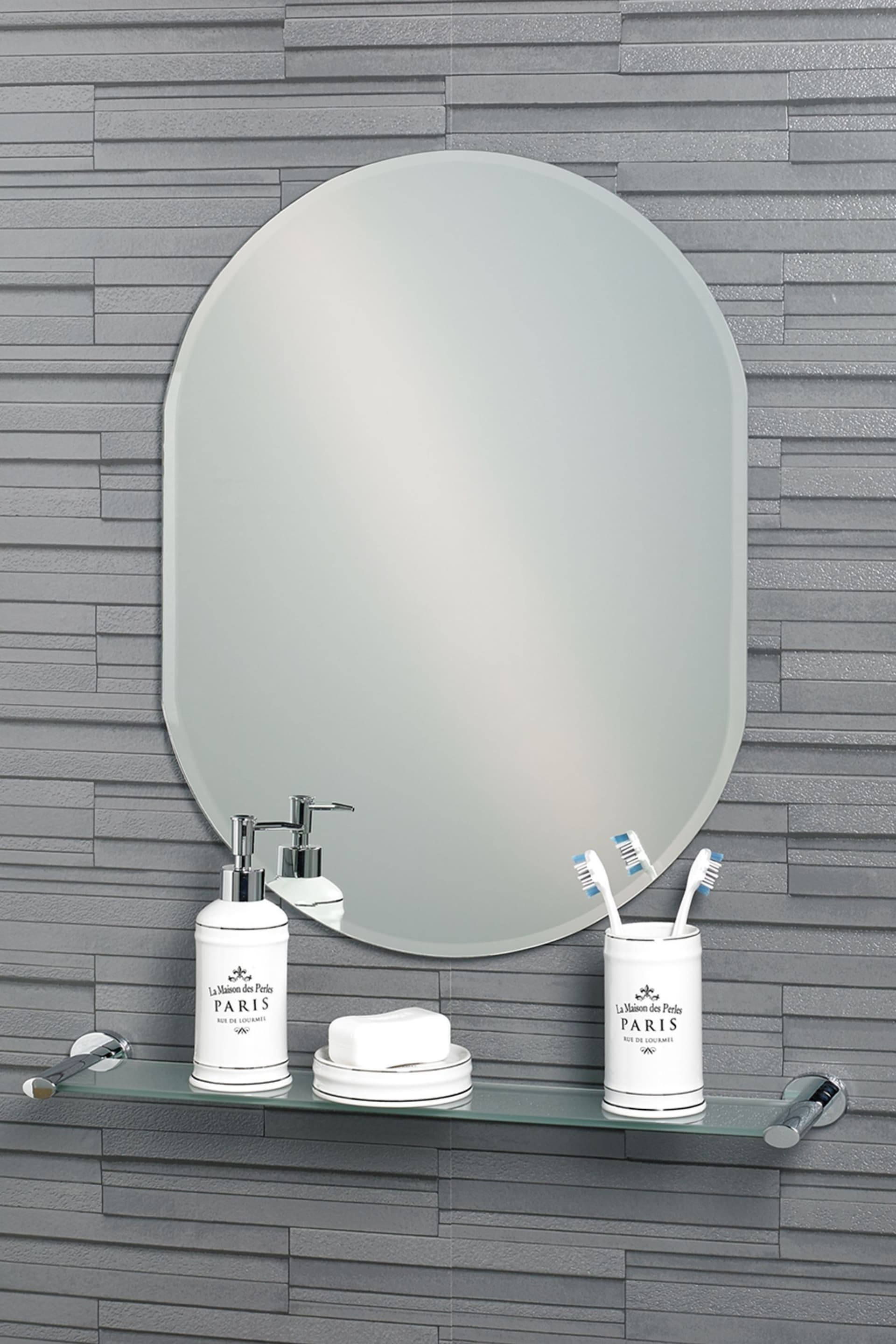 Showerdrape Lincoln Large Oval Bathroom Mirror - Image 1 of 4