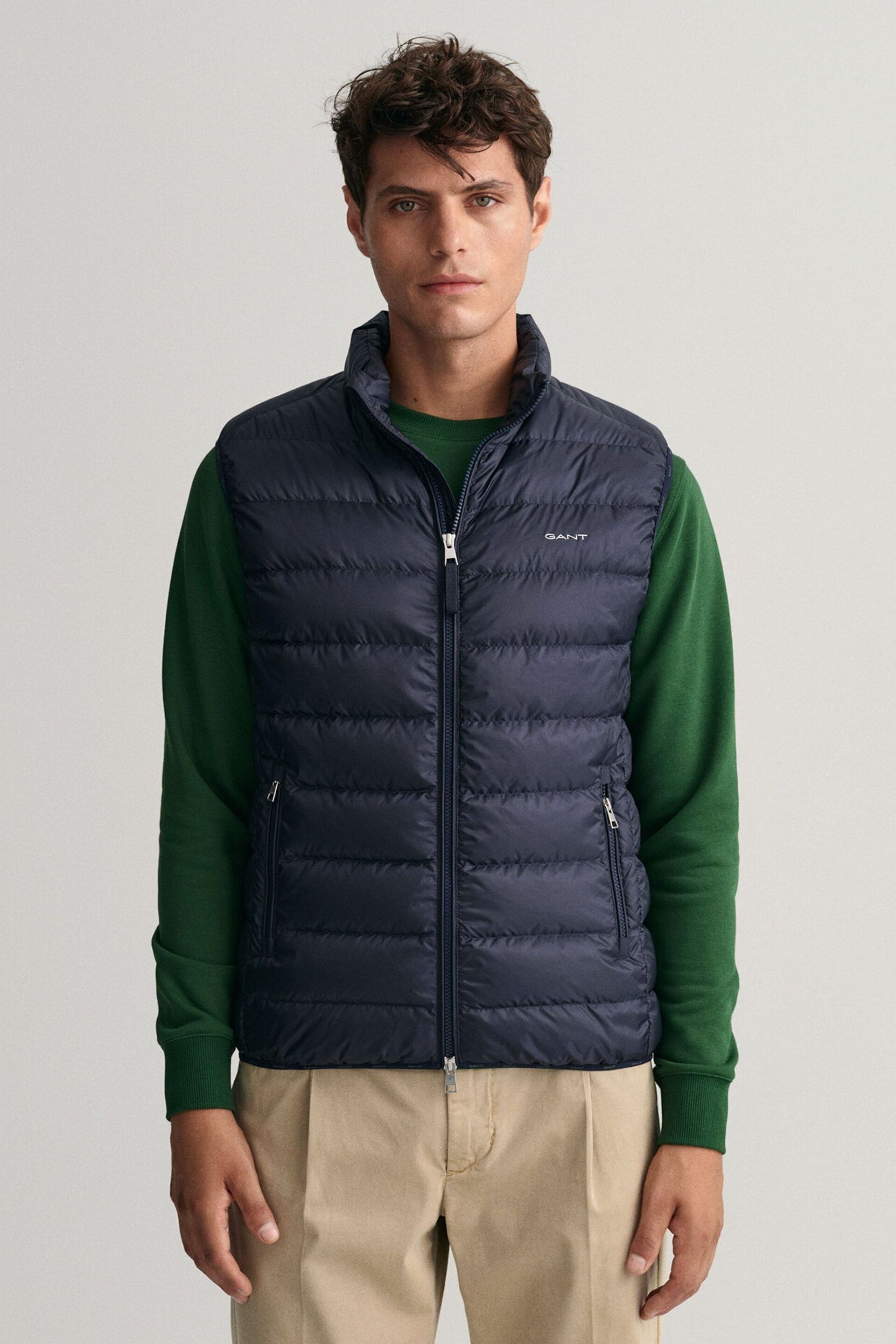 GANT Blue Light Down Vest - Image 1 of 6