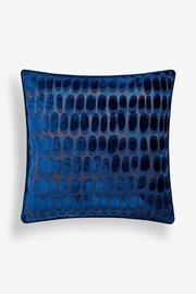 Navy Blue 50 x 50cm Velvet  Spot  Cushion - Image 3 of 5