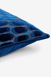 Navy Blue 50 x 50cm Velvet  Spot  Cushion - Image 5 of 5