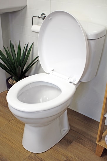 Showerdrape White Toledo Toilet Seat