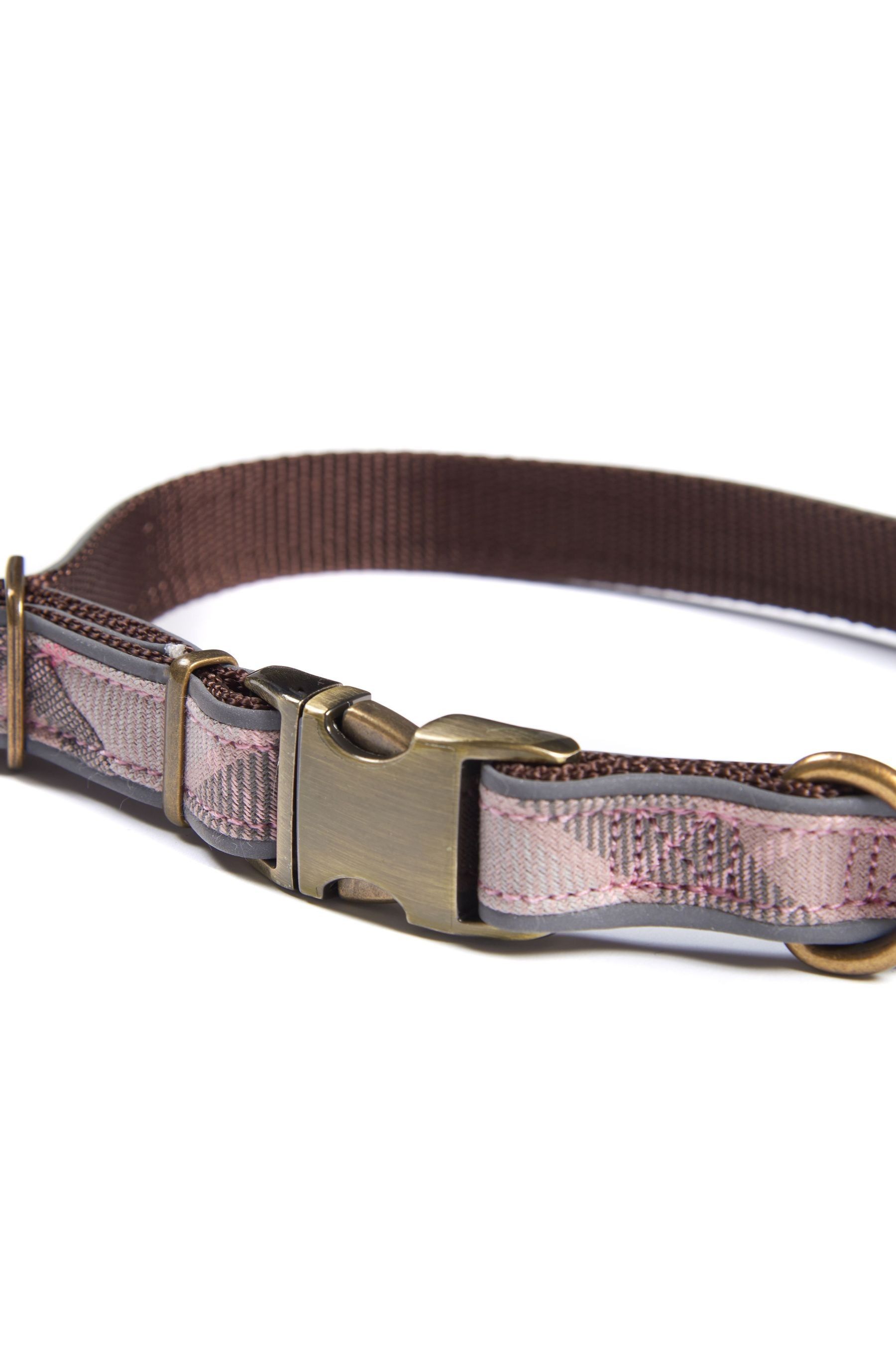 Buy Barbour Pink Reflective Tartan Dog Collar from the Next UK online shop