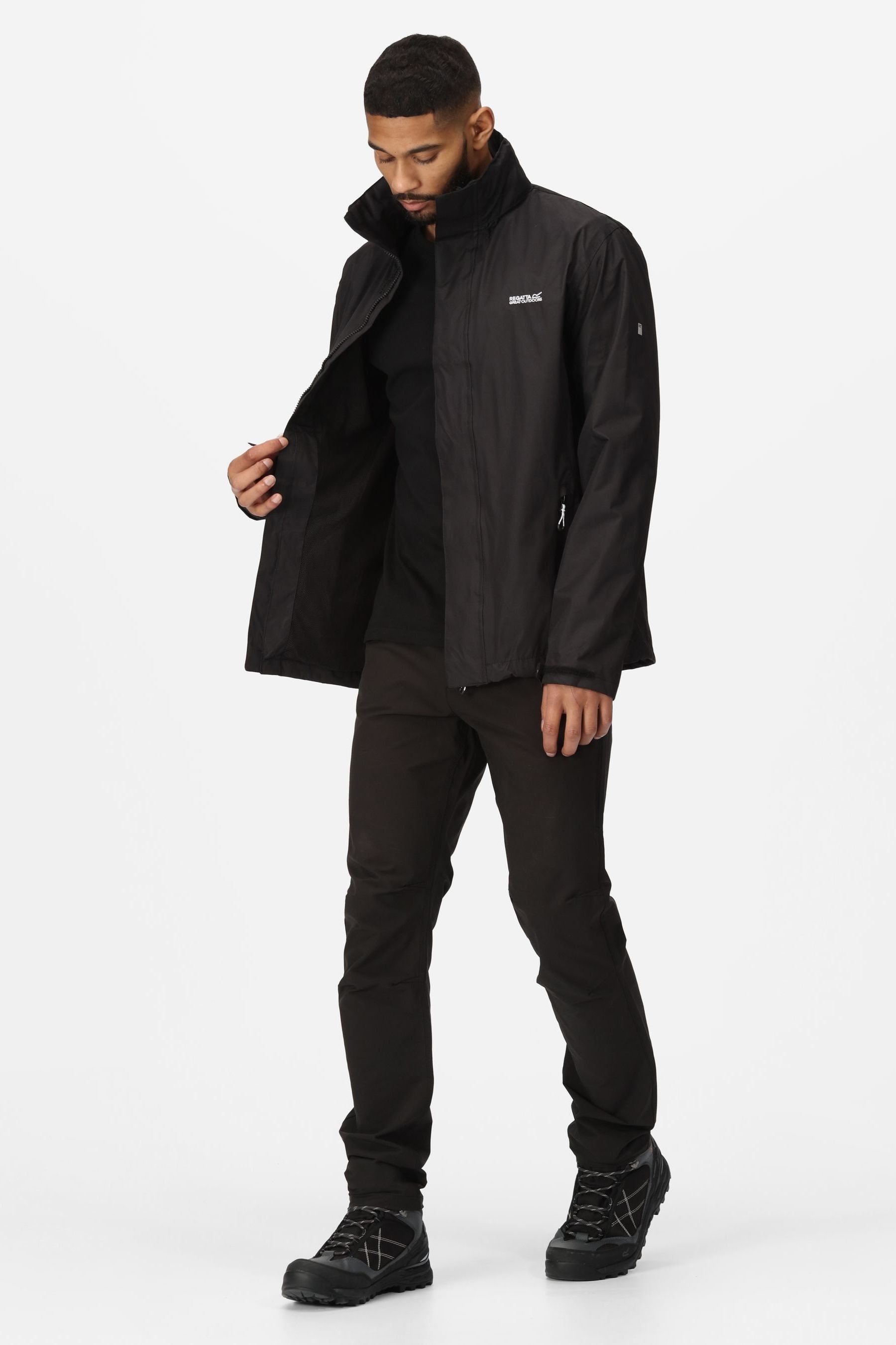 Buy Regatta Black Mens Matt Waterproof Jacket from Next Qatar