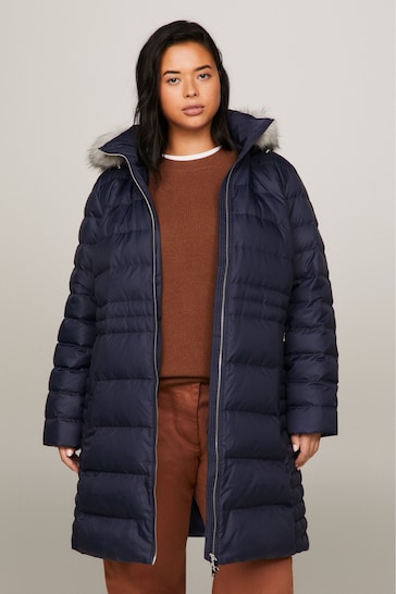 Tommy Hilfiger Blue Curve Tyra Down Coat