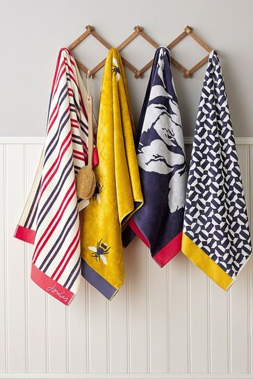 Joules Gold Cotton Botanical Bee Towel