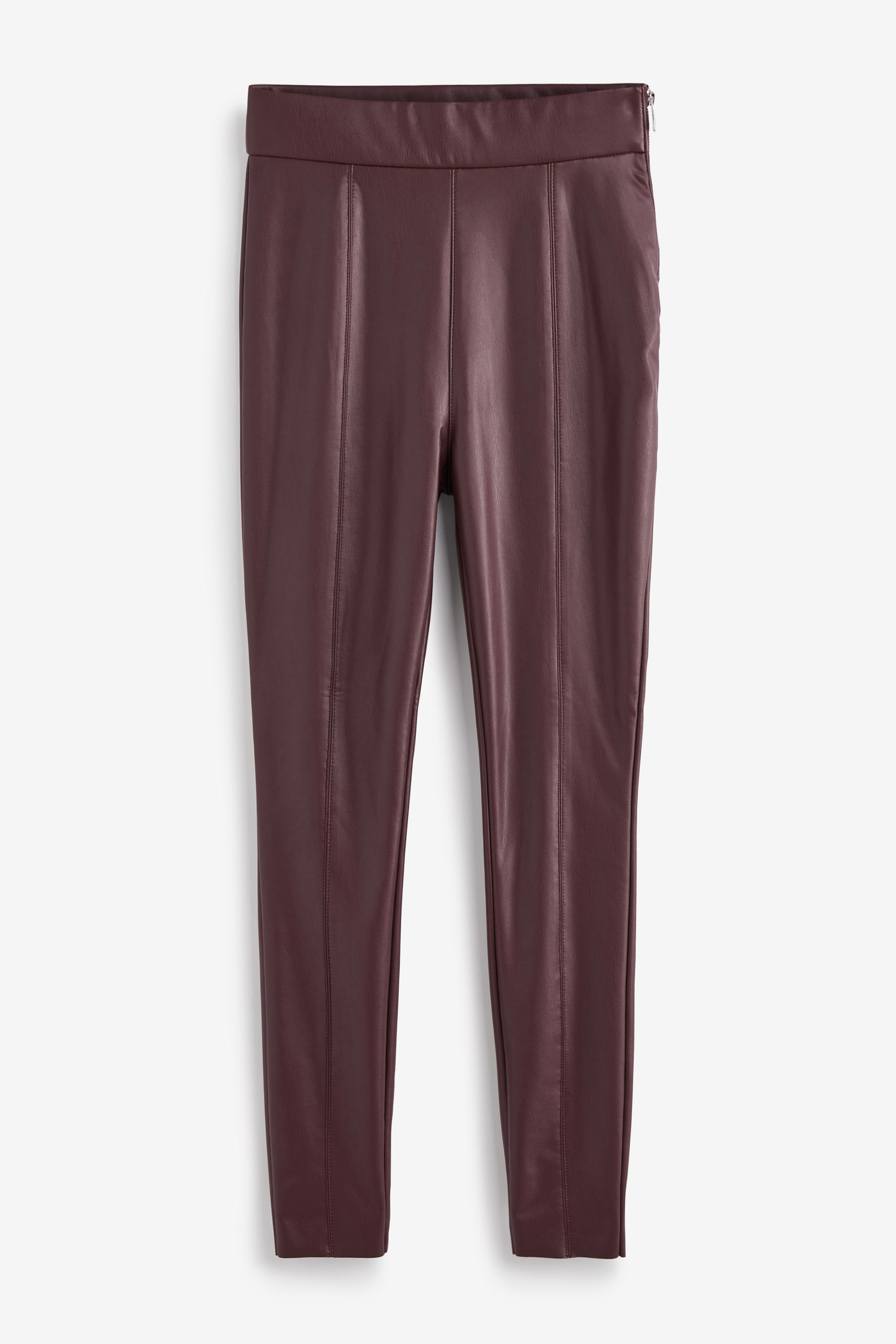 Buy Berry Red PU Faux Leather Leggings from Next Luxembourg