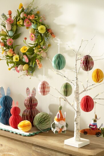 Set of 5 Multi Easter Paper Decorations