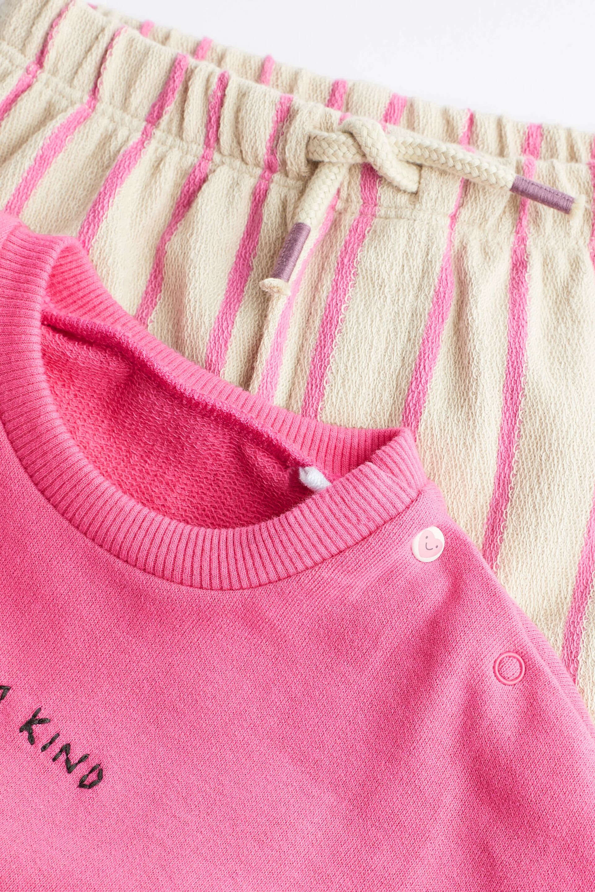 Pink 2pc Baby Sweater & Trousers Set - Image 4 of 9