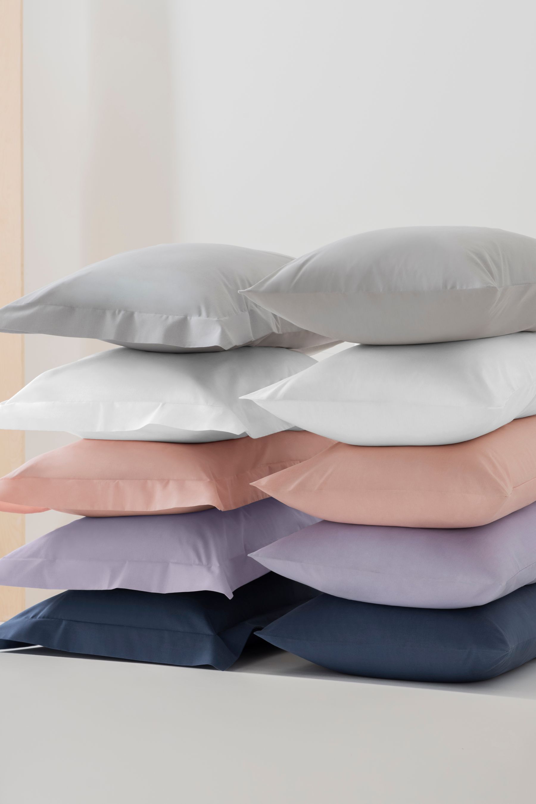 Buy Set of 2 Lilac Purple Easy Care Polycotton Pillowcases from