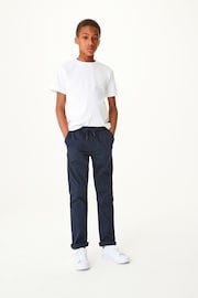 海軍藍 - Rib Waist Pull-On Trousers (3-16yrs) - 圖片 2/7