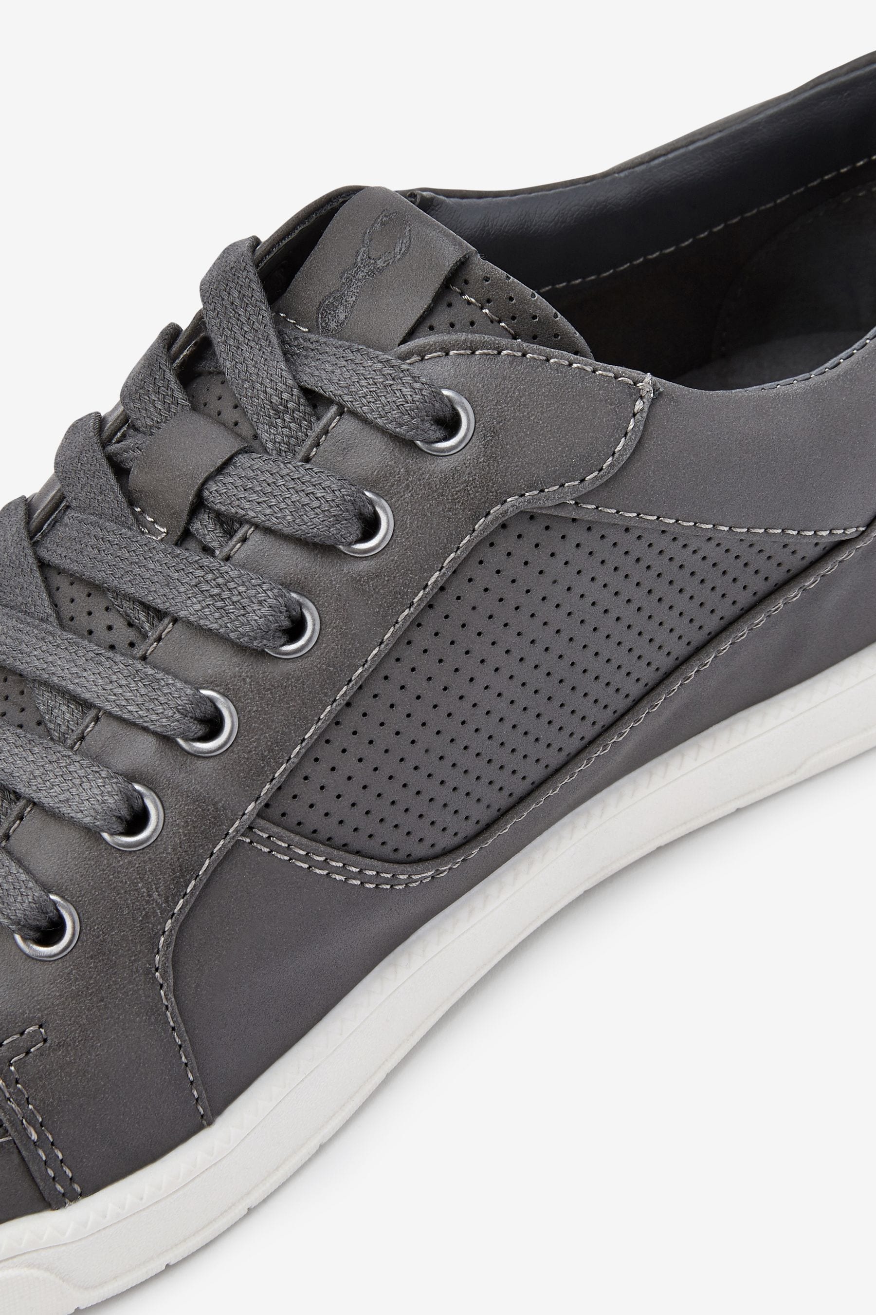 Grey Regular Fit Smart Casual Trainers
