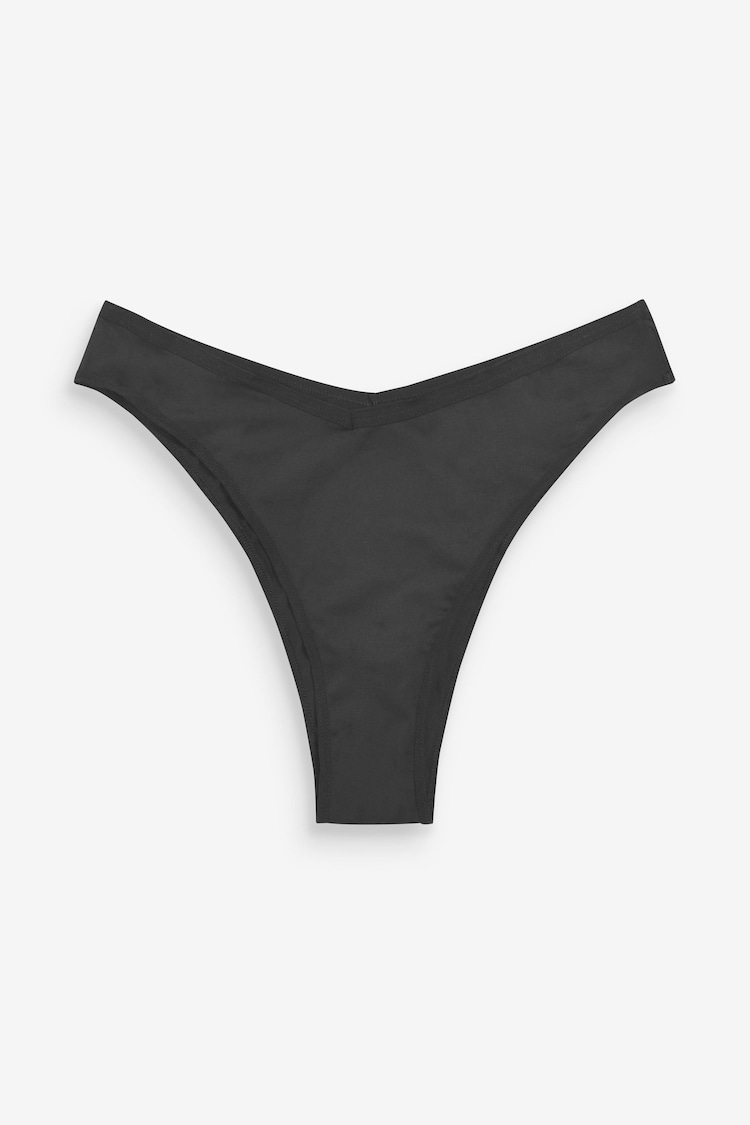 Black Extra High Leg Microfibre Knickers 5 Pack - Image 5 of 5