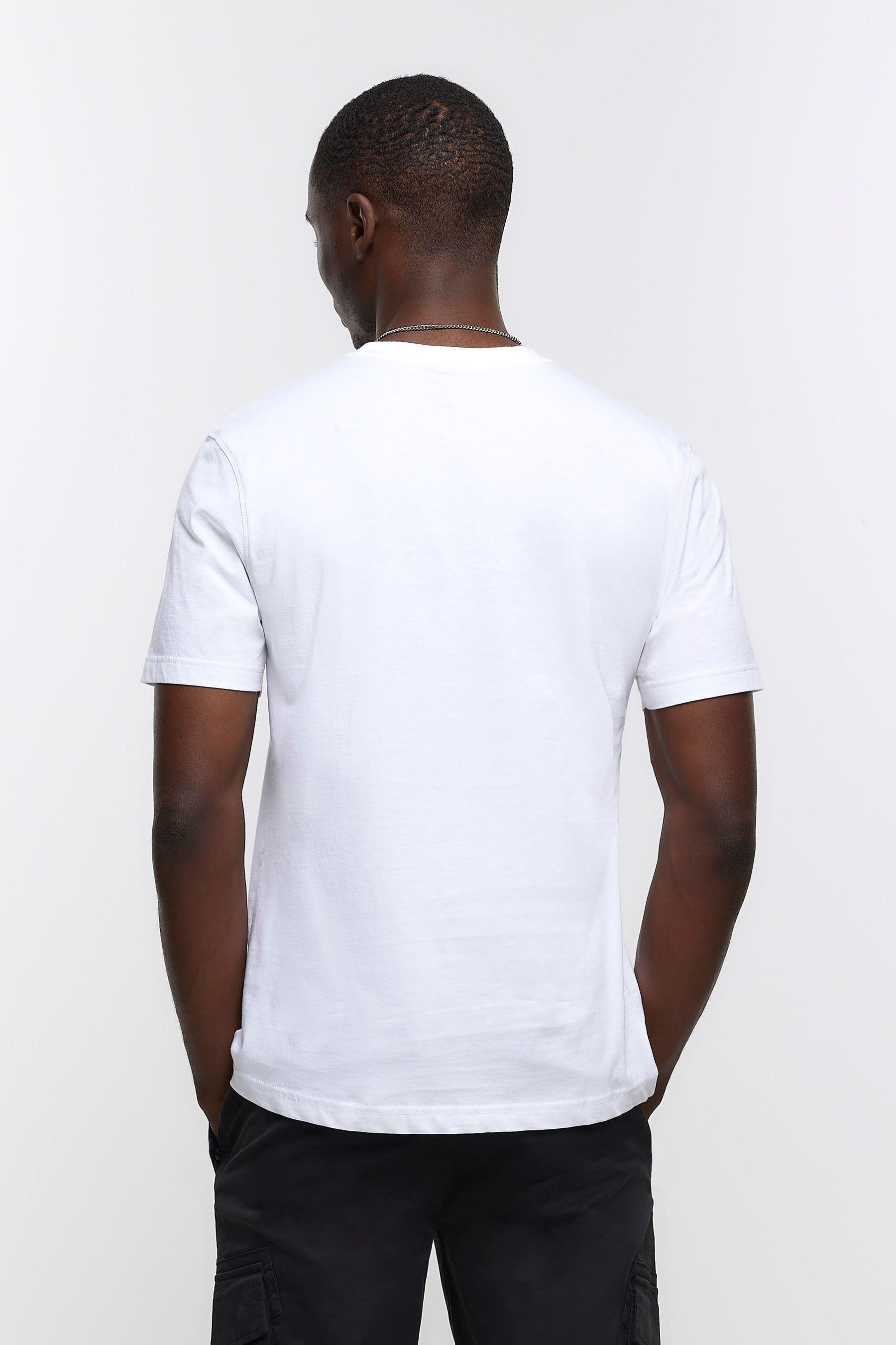 Plain white t shirt river island top