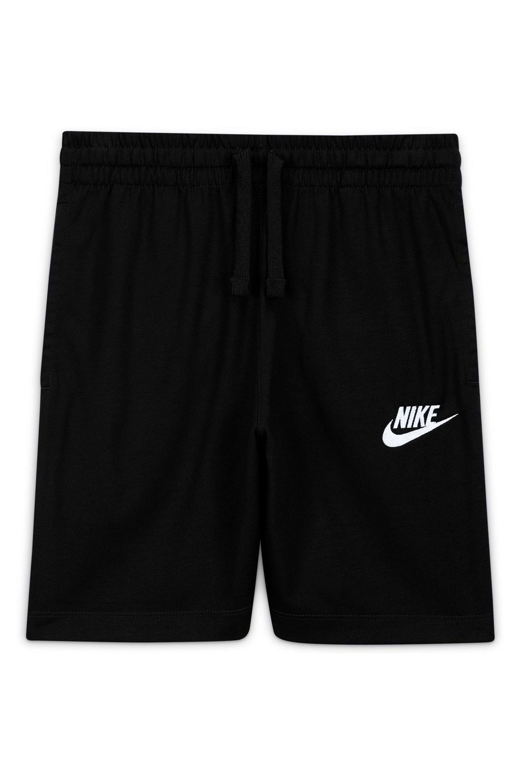 Black nike jersey shorts discount