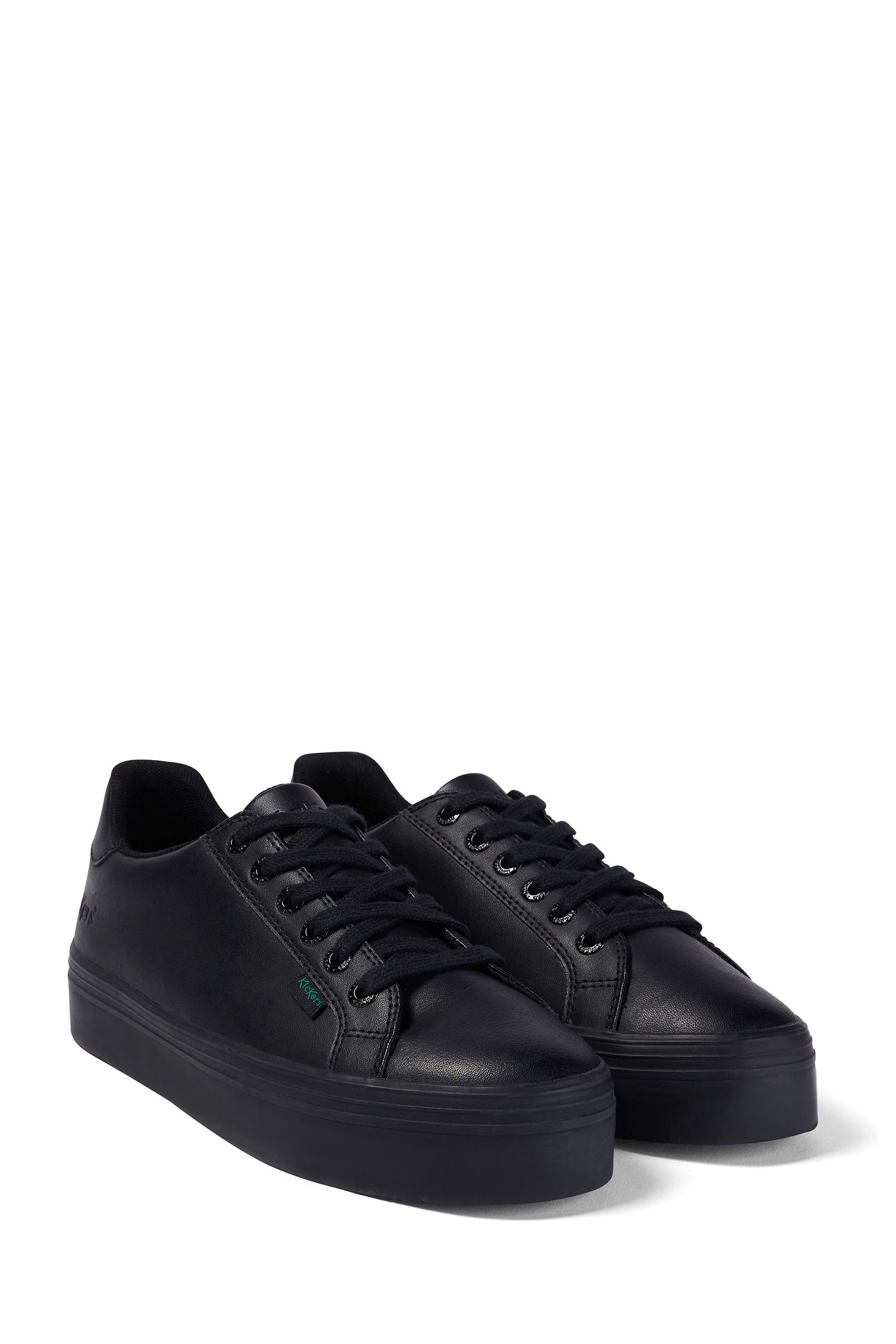 Buy Kickers Black Womens Tovni Stack Leather Shoes from Next Australia