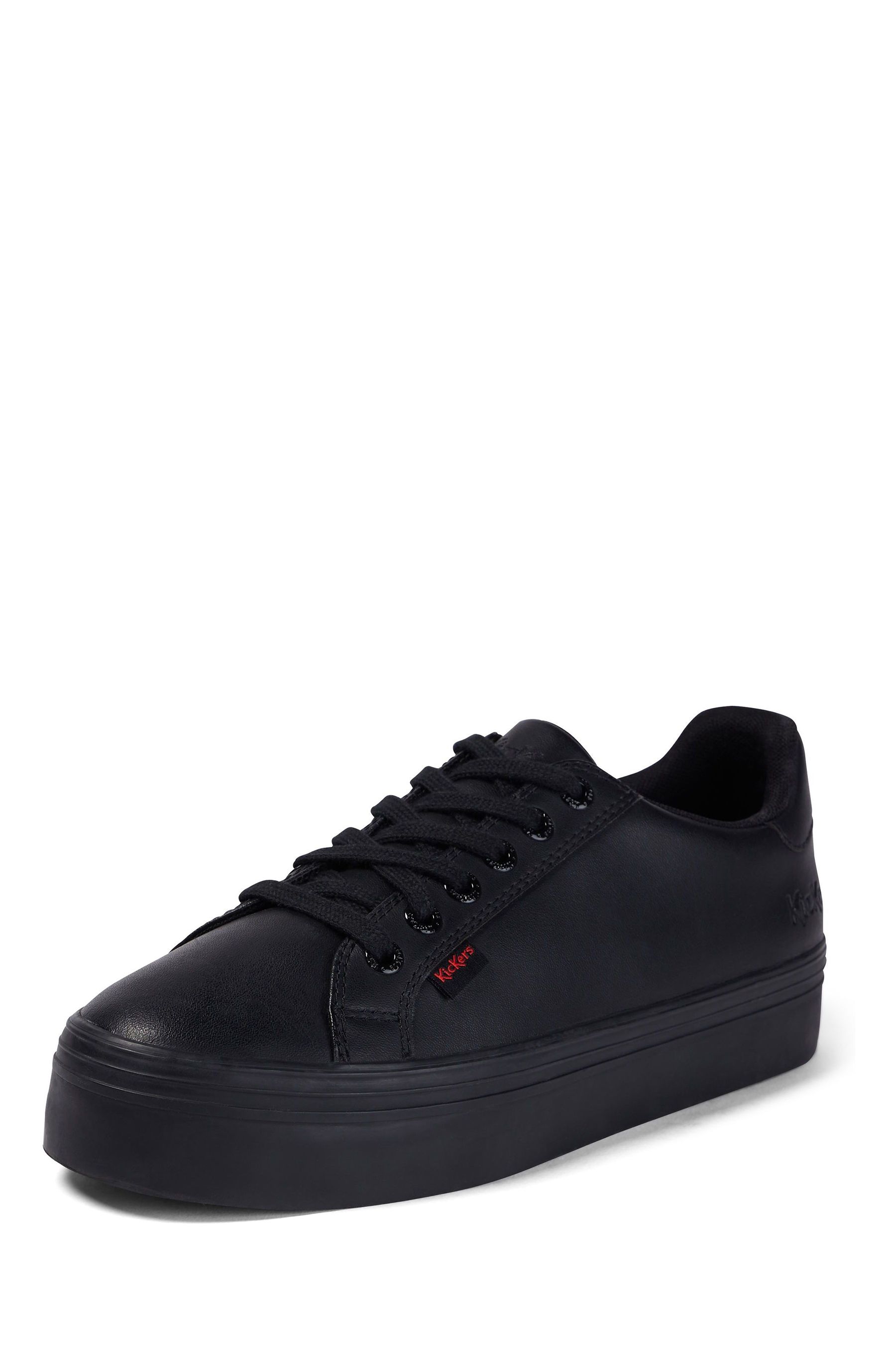 Buy Kickers Black Womens Tovni Stack Leather Shoes from Next Germany