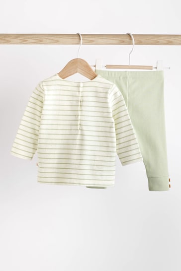 Green Bunny Baby Top And Leggings Set