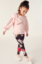 Baker by Ted Baker Bow Sweater and Floral Leggings Set - Image 1 of 12