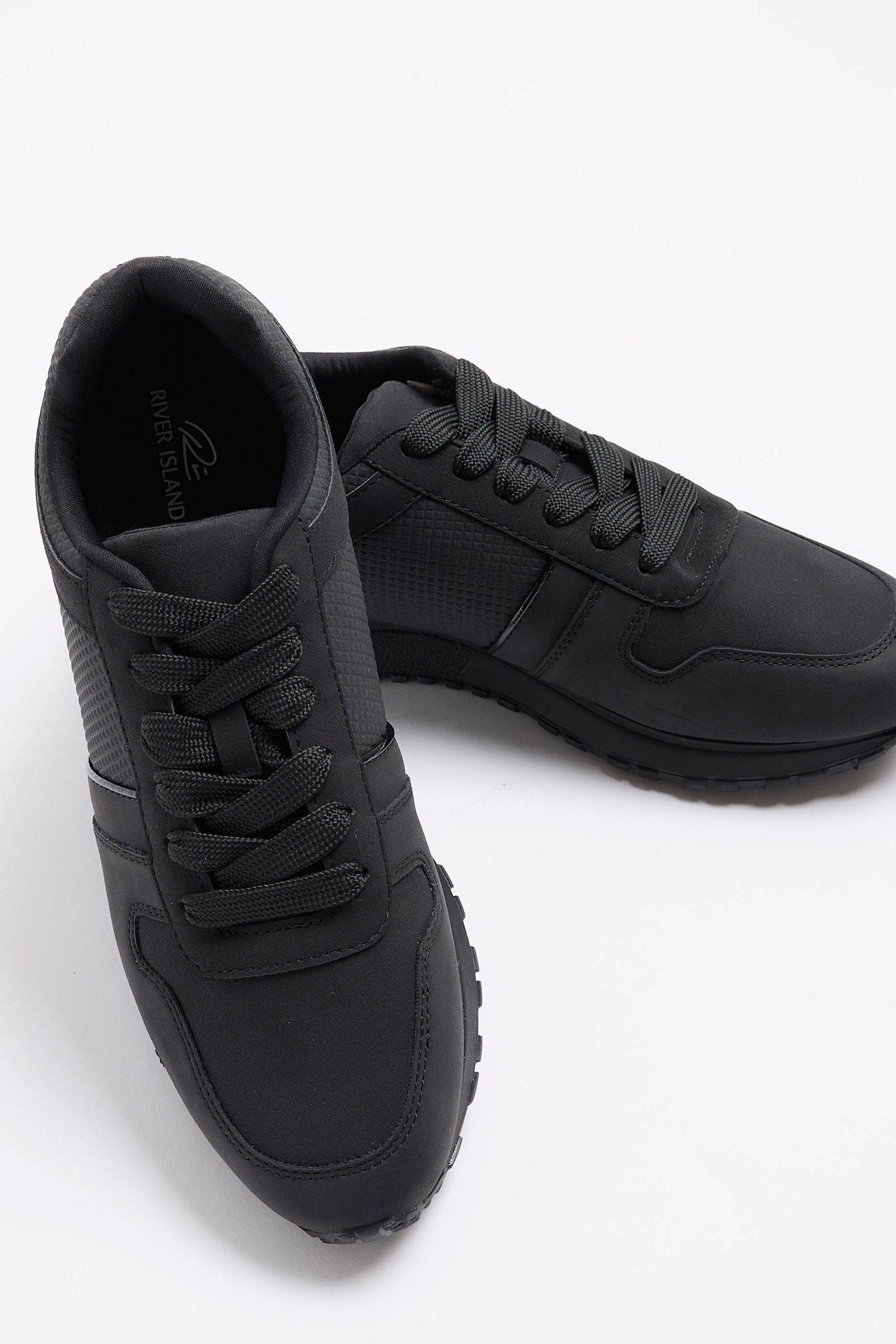 River island black trainers deals