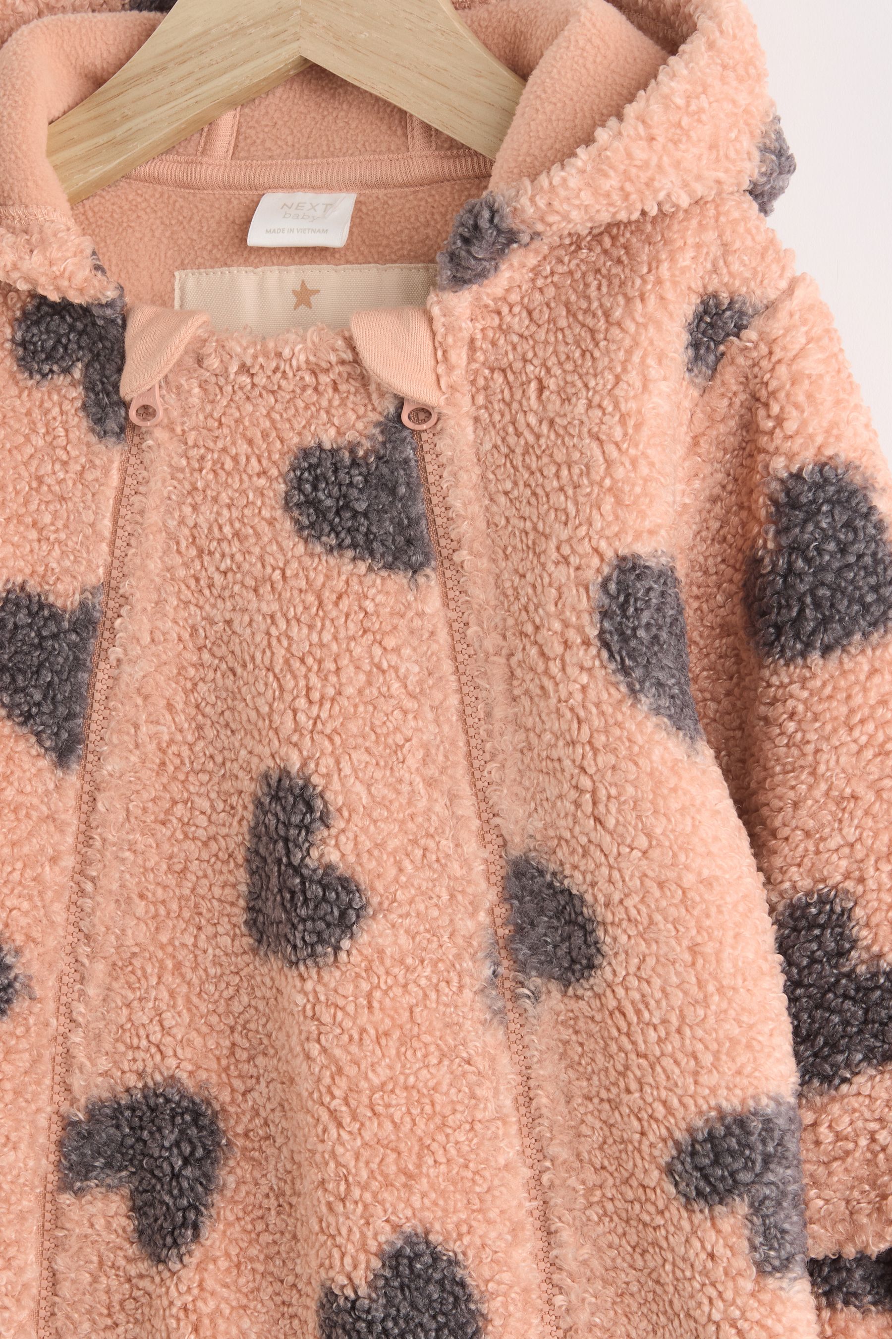 Topshop fleece with heart top