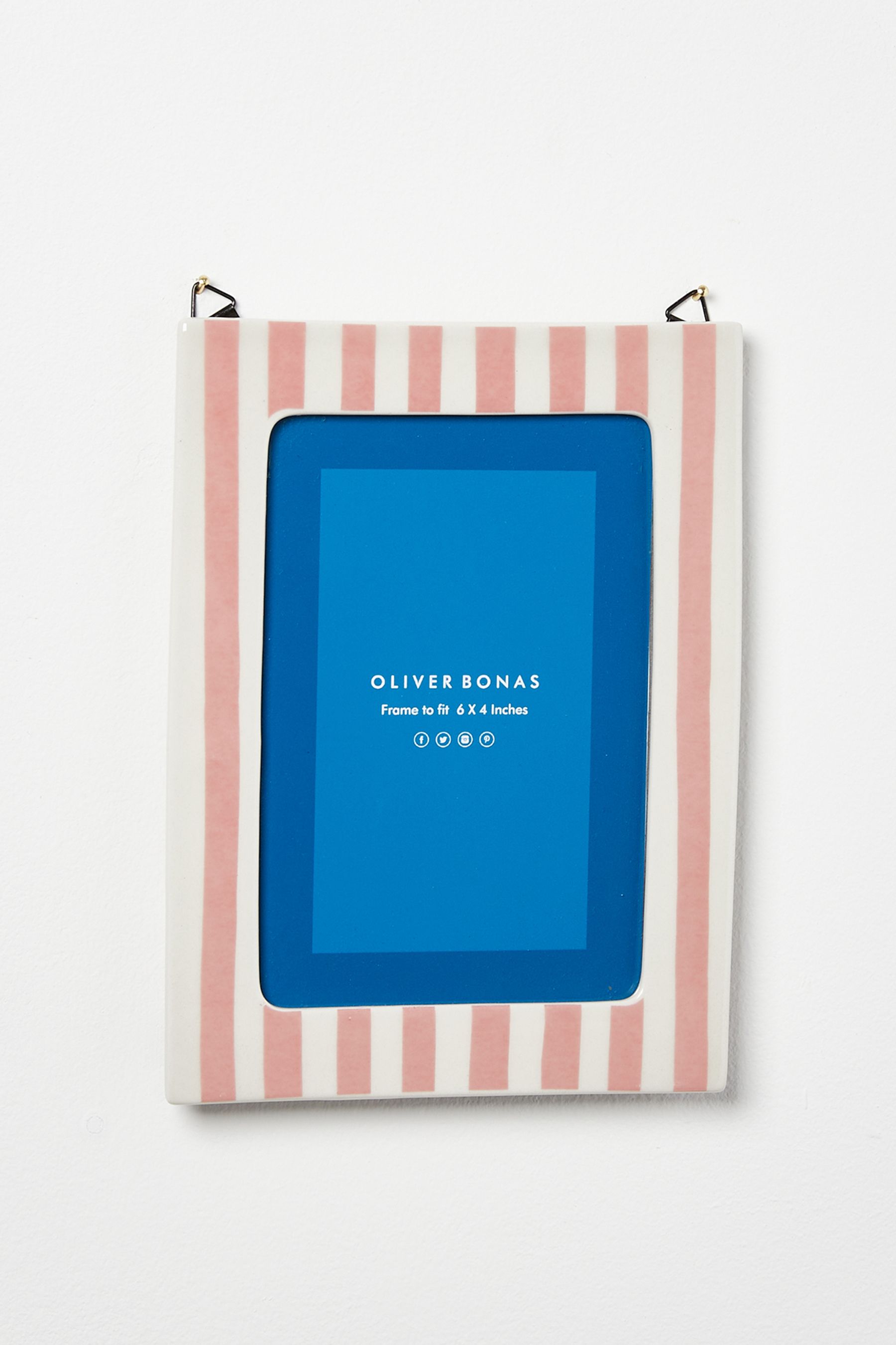 Buy Oliver Bonas Pink Taira Pink Ceramic Portrait Photo Frame 4x6