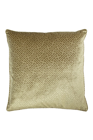 Riva Paoletti Gold Florence Embossed Polyester Filled Cushion