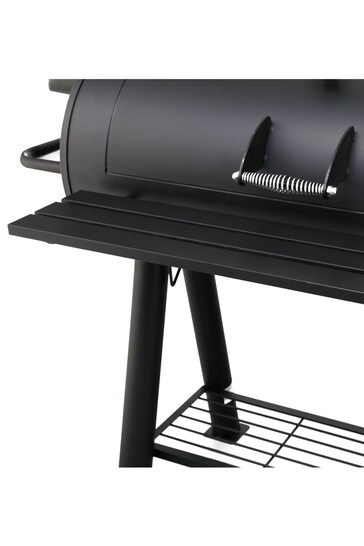 Tepro Black Garden Milwaukee Charcoal Offset BBQ Pit Smoker