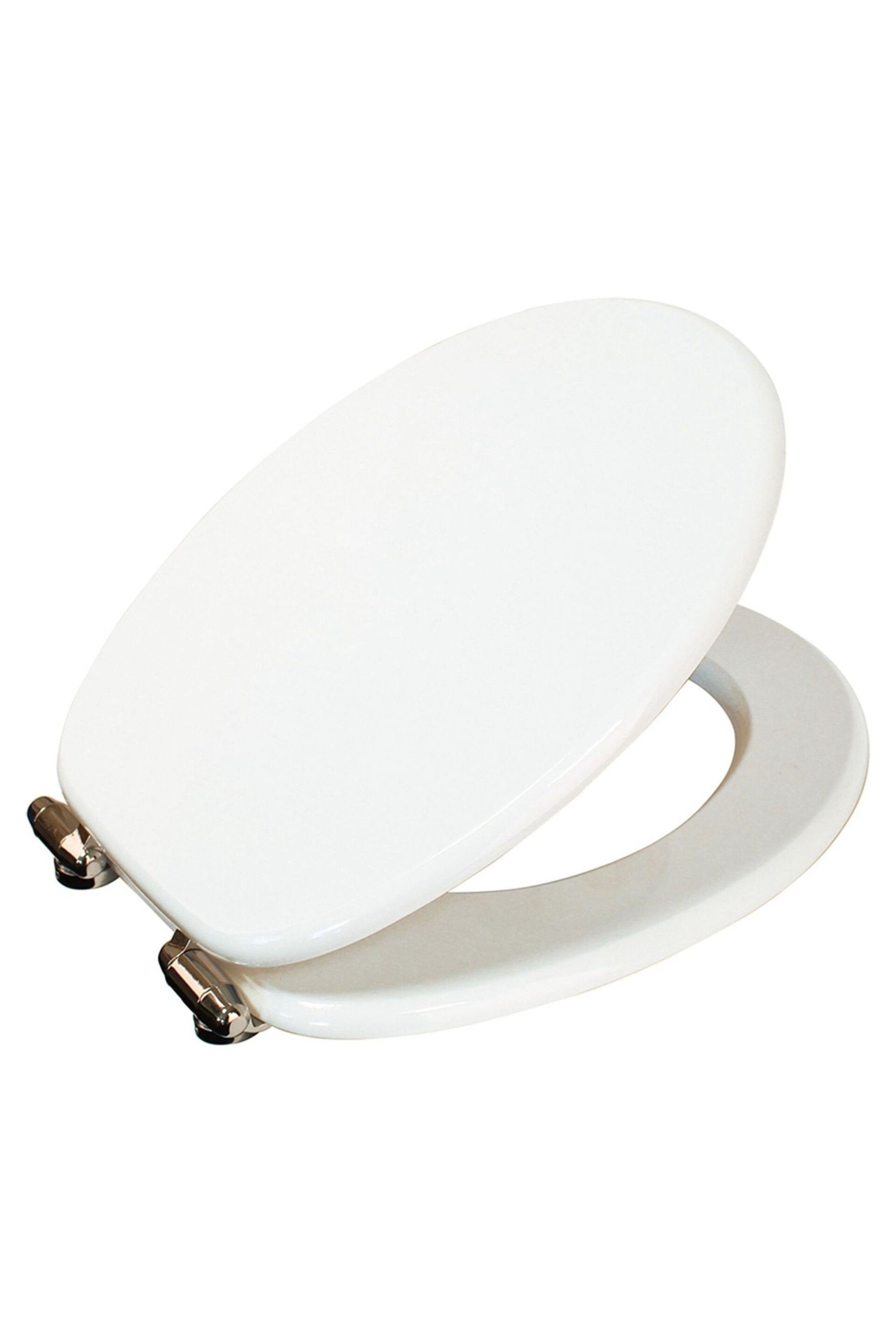 Showerdrape White Norfolk Soft Close Wooden Toilet Seat - Image 3 of 4