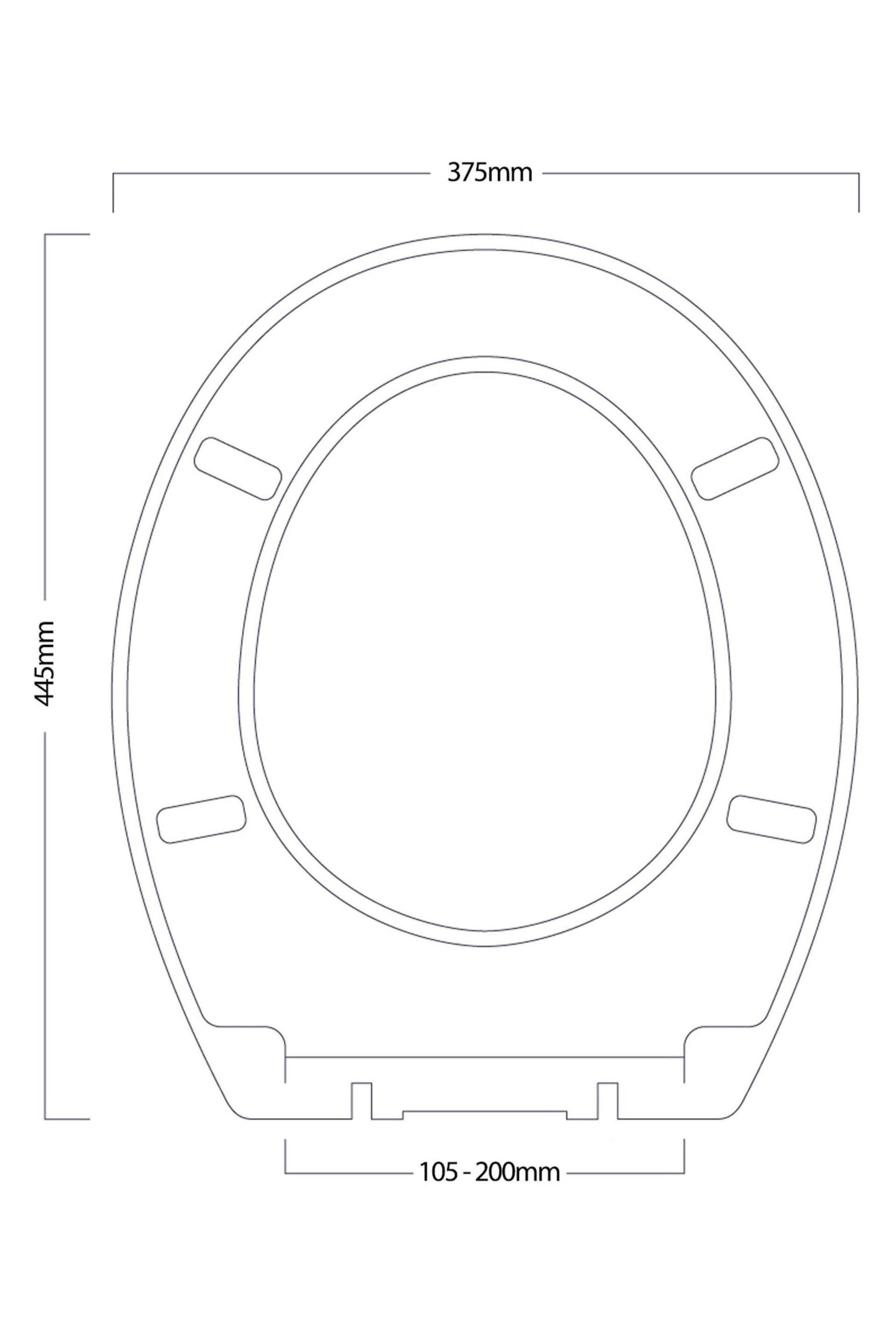 Showerdrape White Norfolk Soft Close Wooden Toilet Seat - Image 4 of 4