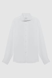 Reiss White Rex Linen Cutaway Collar Shirt - Image 2 of 5