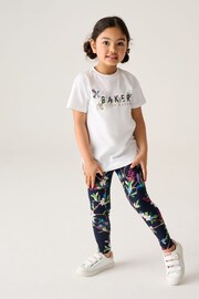 Baker by Ted Baker Navy Graphic T-Shirt and Legging Set - Image 2 of 11