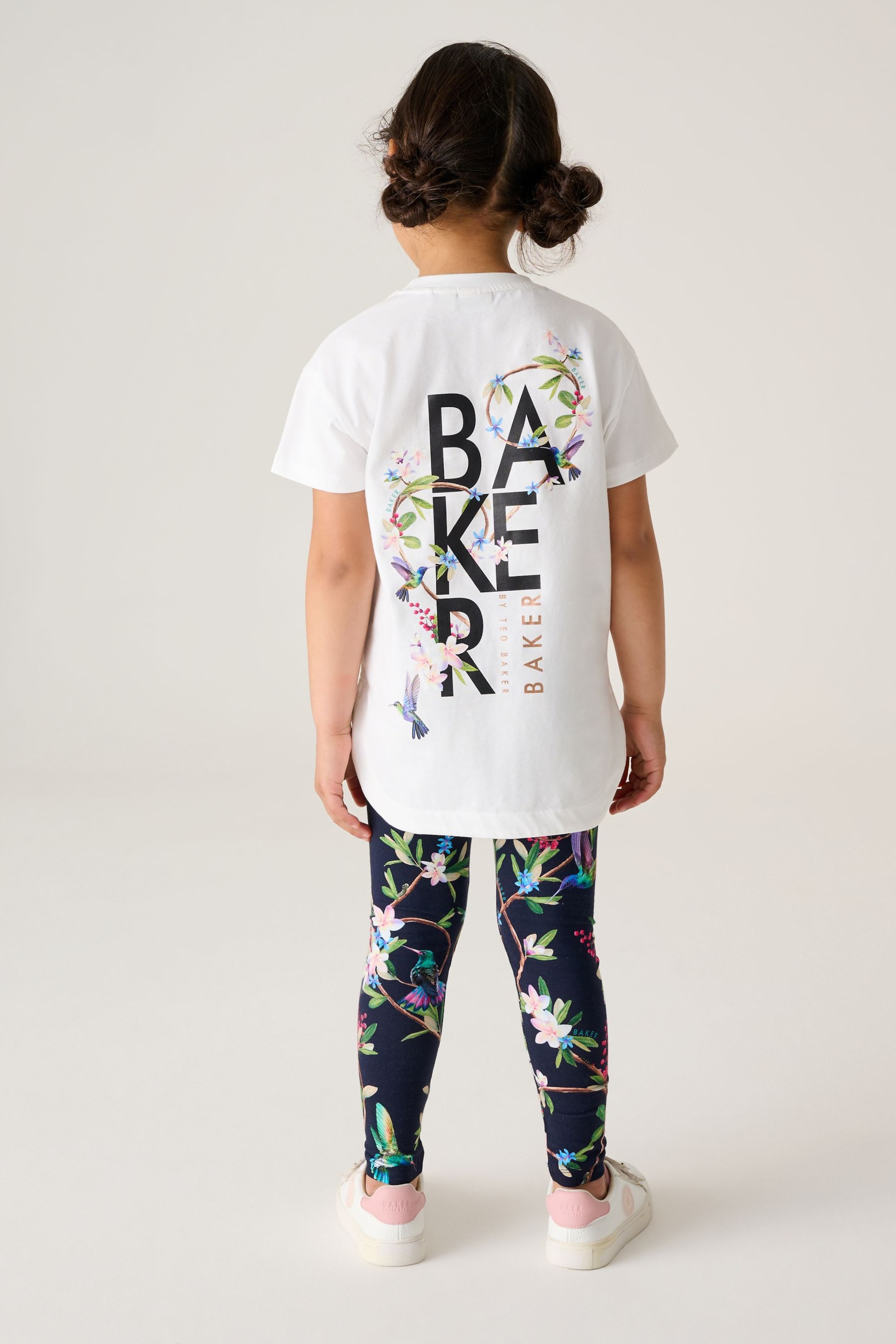 Baker by Ted Baker Navy Graphic T-Shirt and Legging Set - Image 3 of 11