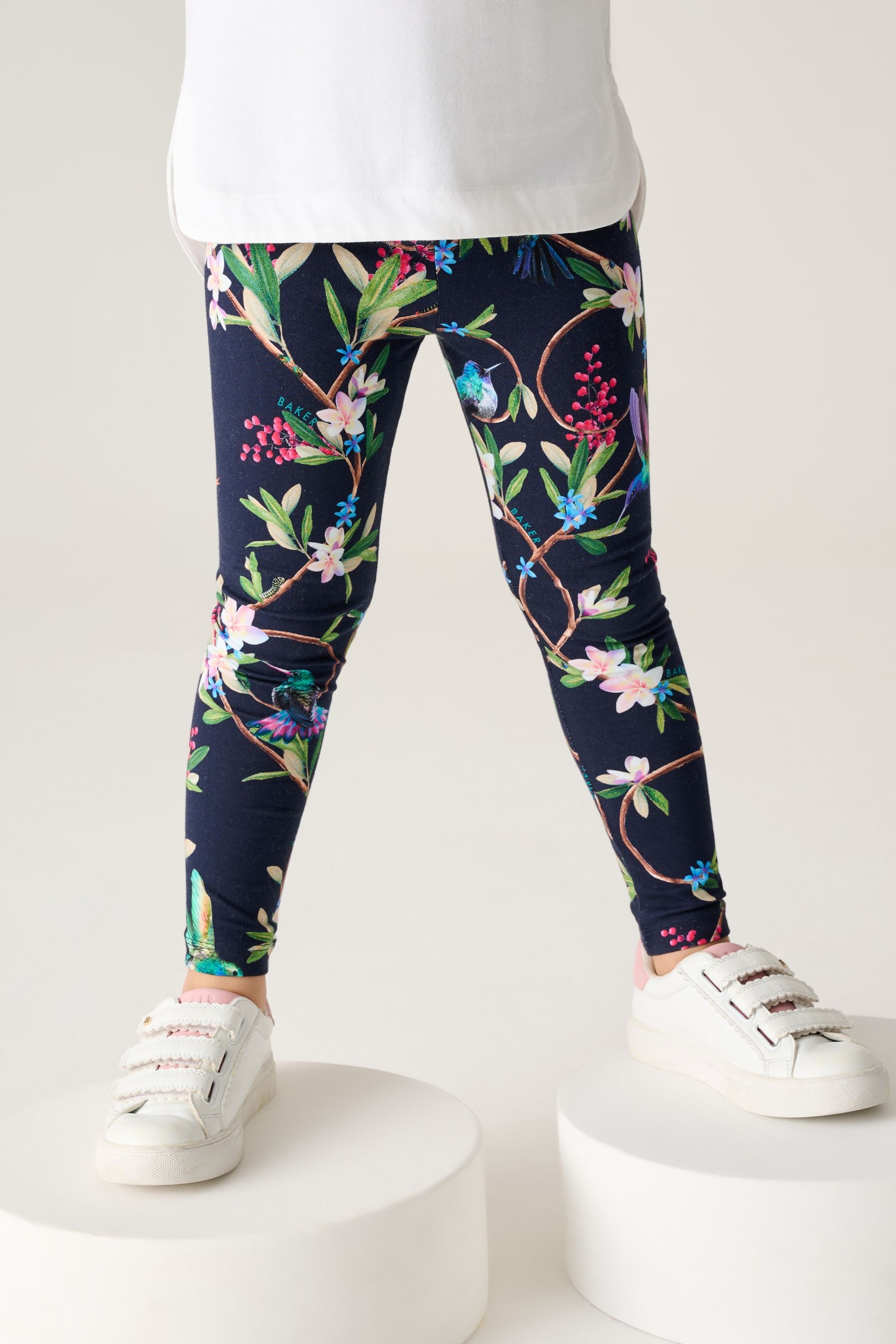 Baker by Ted Baker Navy Graphic T-Shirt and Legging Set - Image 5 of 11
