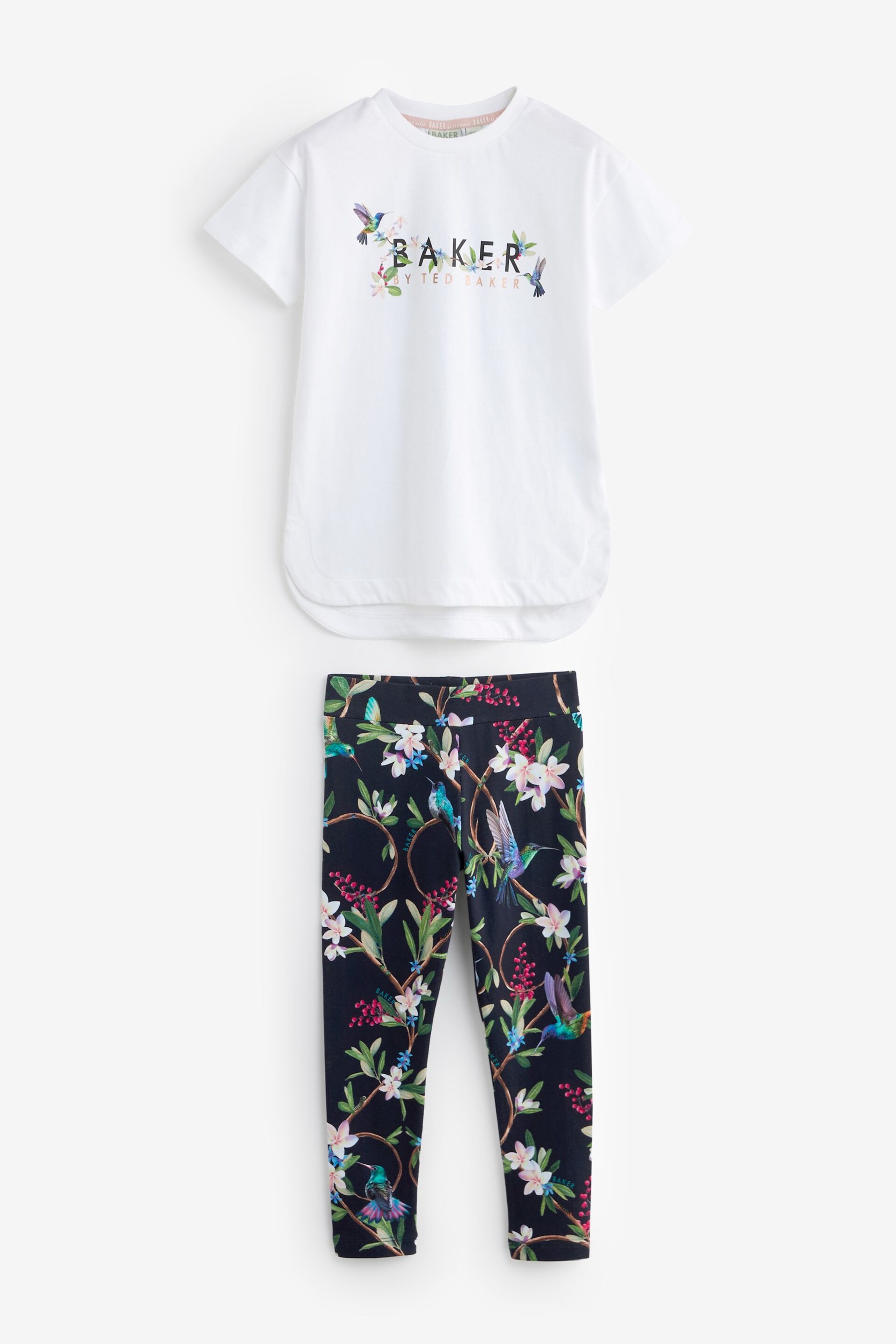 Baker by Ted Baker Navy Graphic T-Shirt and Legging Set - Image 8 of 11