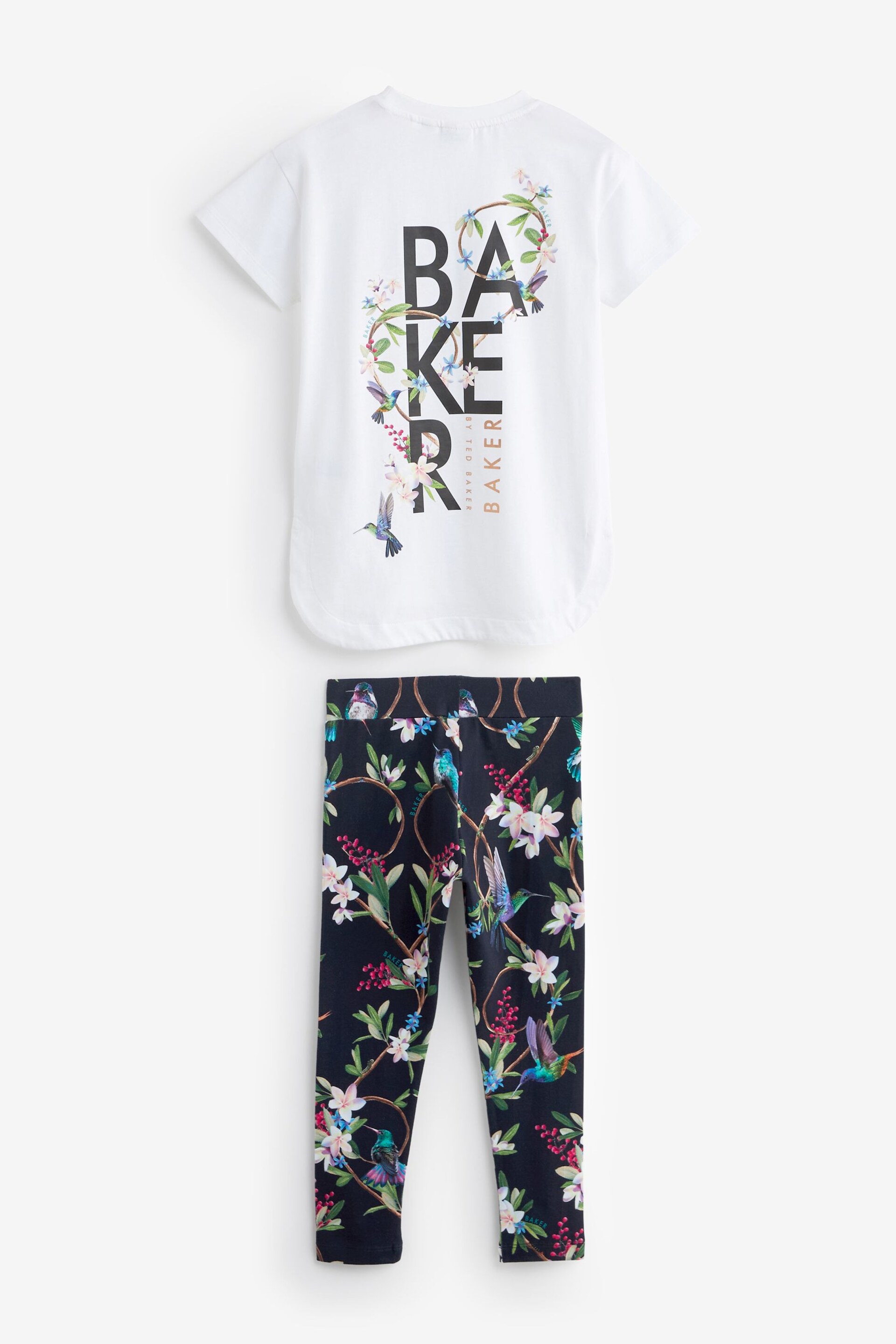 Baker by Ted Baker Navy Graphic T-Shirt and Legging Set - Image 9 of 11