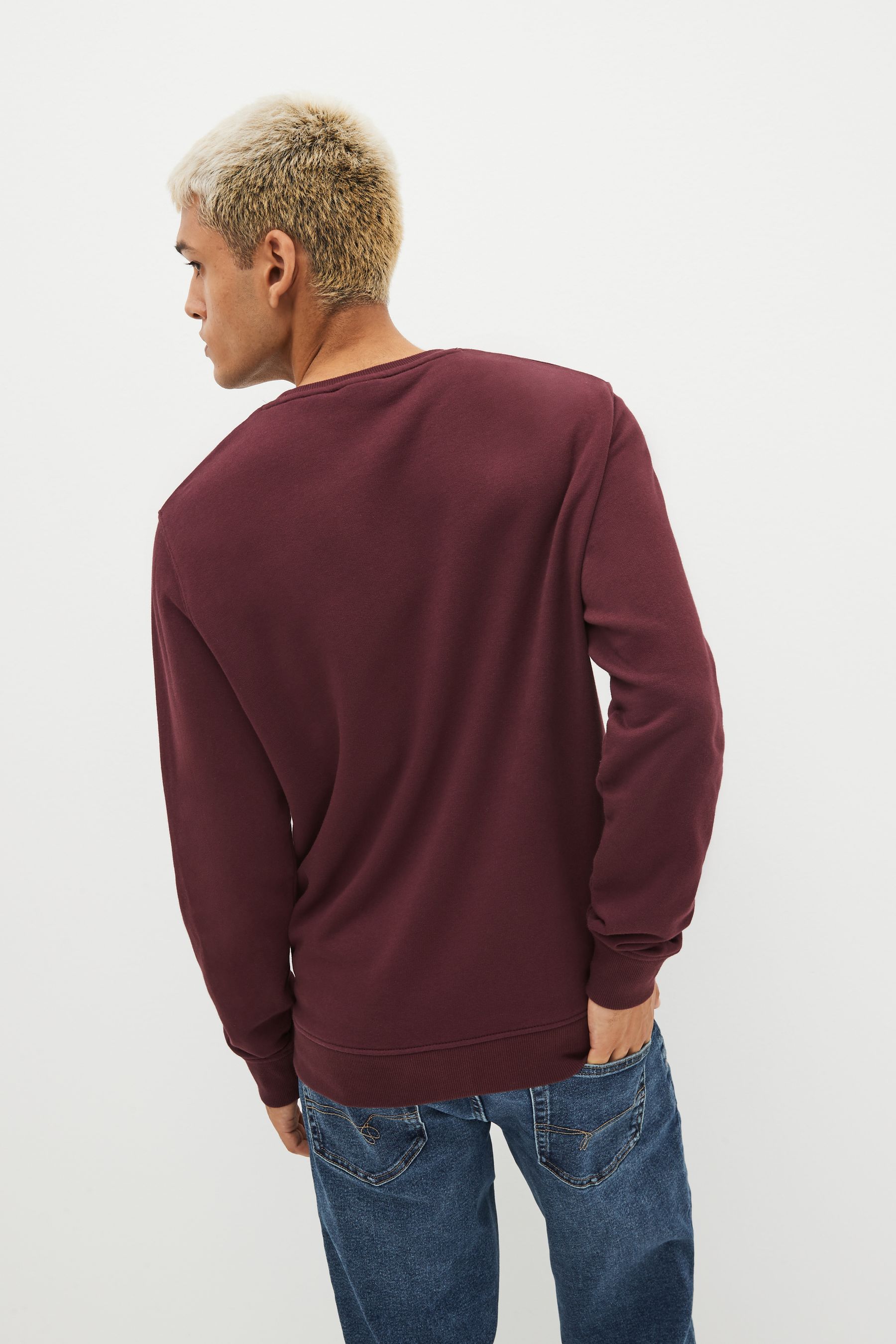 Maroon sweat shirt clearance