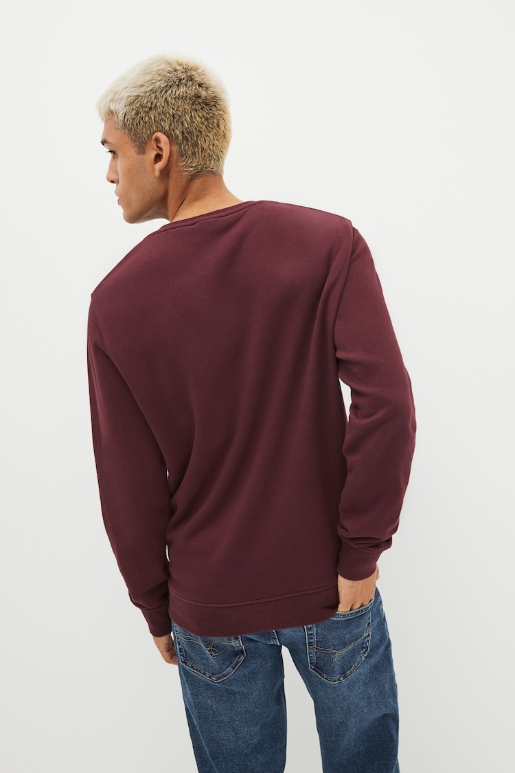 Lyle & Scott Burgundy Red Lyle & Scott Crew-Neck Sweatshirt - Image 2 of 4