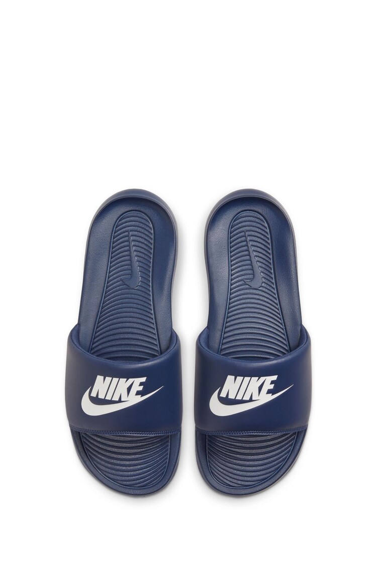 Nike Navy/White Victori One Sliders - Image 3 of 6