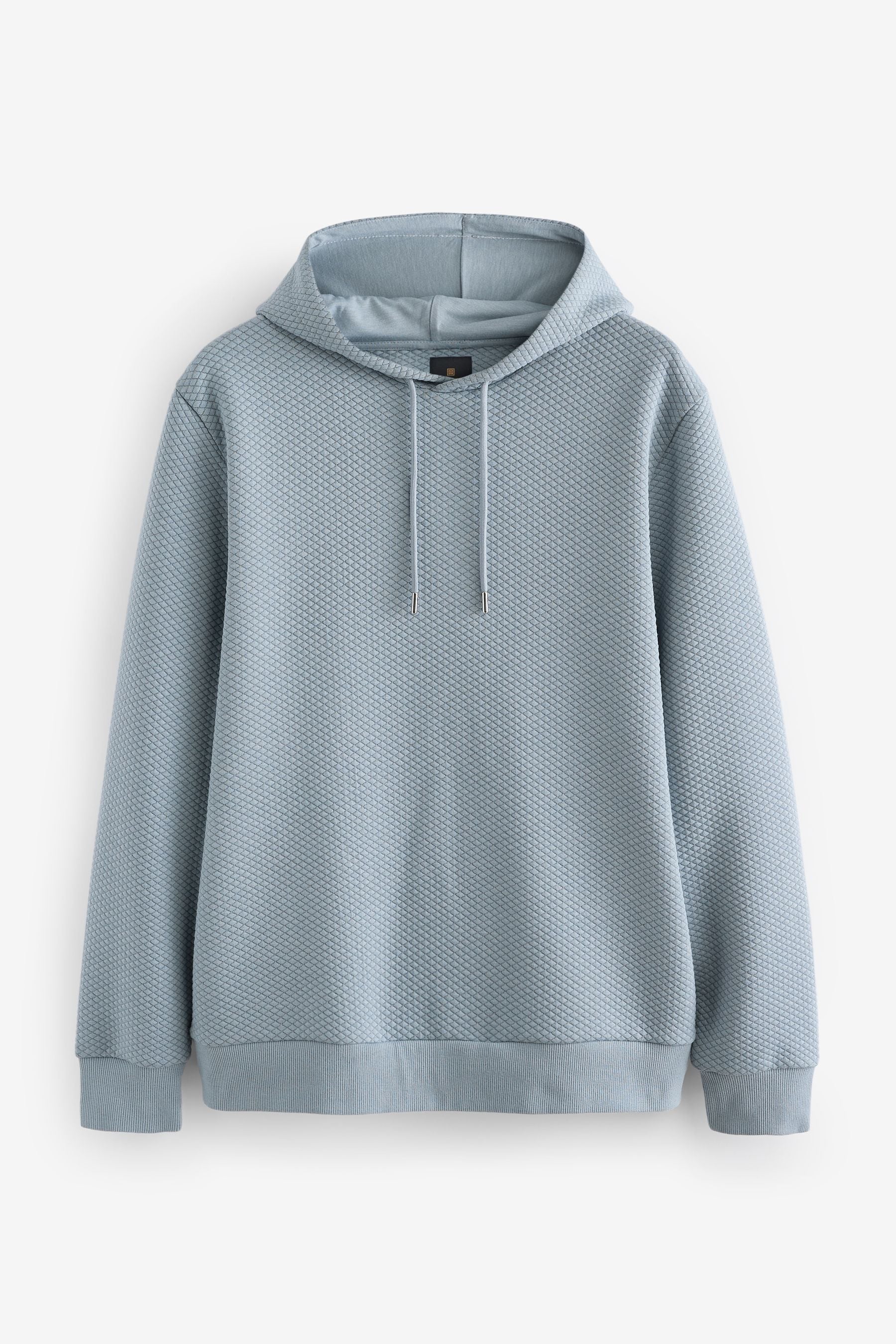 Buy Pale Blue Hooded Textured Overhead Hoodie from the Next UK online shop