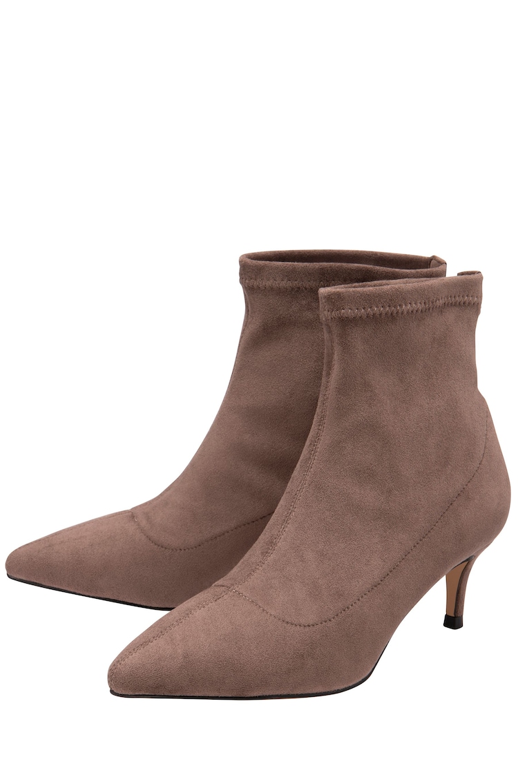 Ravel Tan Brown Imi Suede Sock Ankle Boots - Image 2 of 4