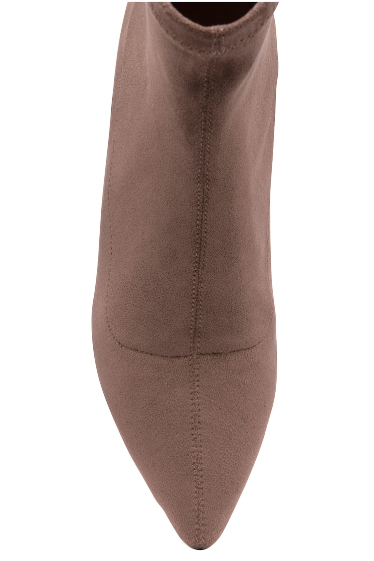 Ravel Tan Brown Imi Suede Sock Ankle Boots - Image 4 of 4