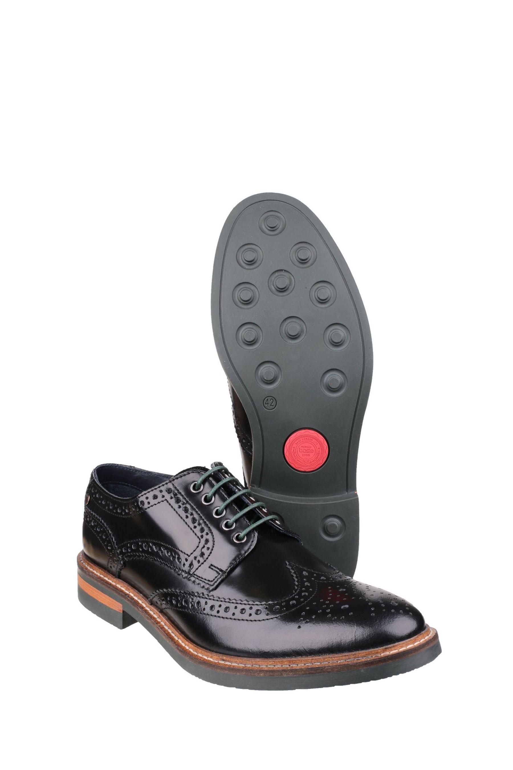 Buy Base London Black Woburn Hi Shine Brogue Shoes from the Next UK online shop