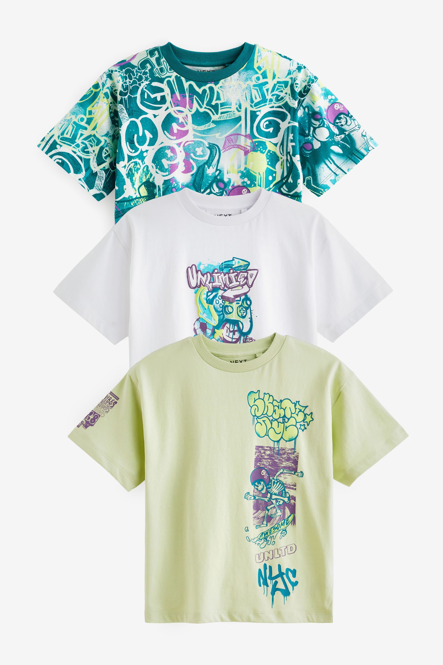 Lime green graphic tee store