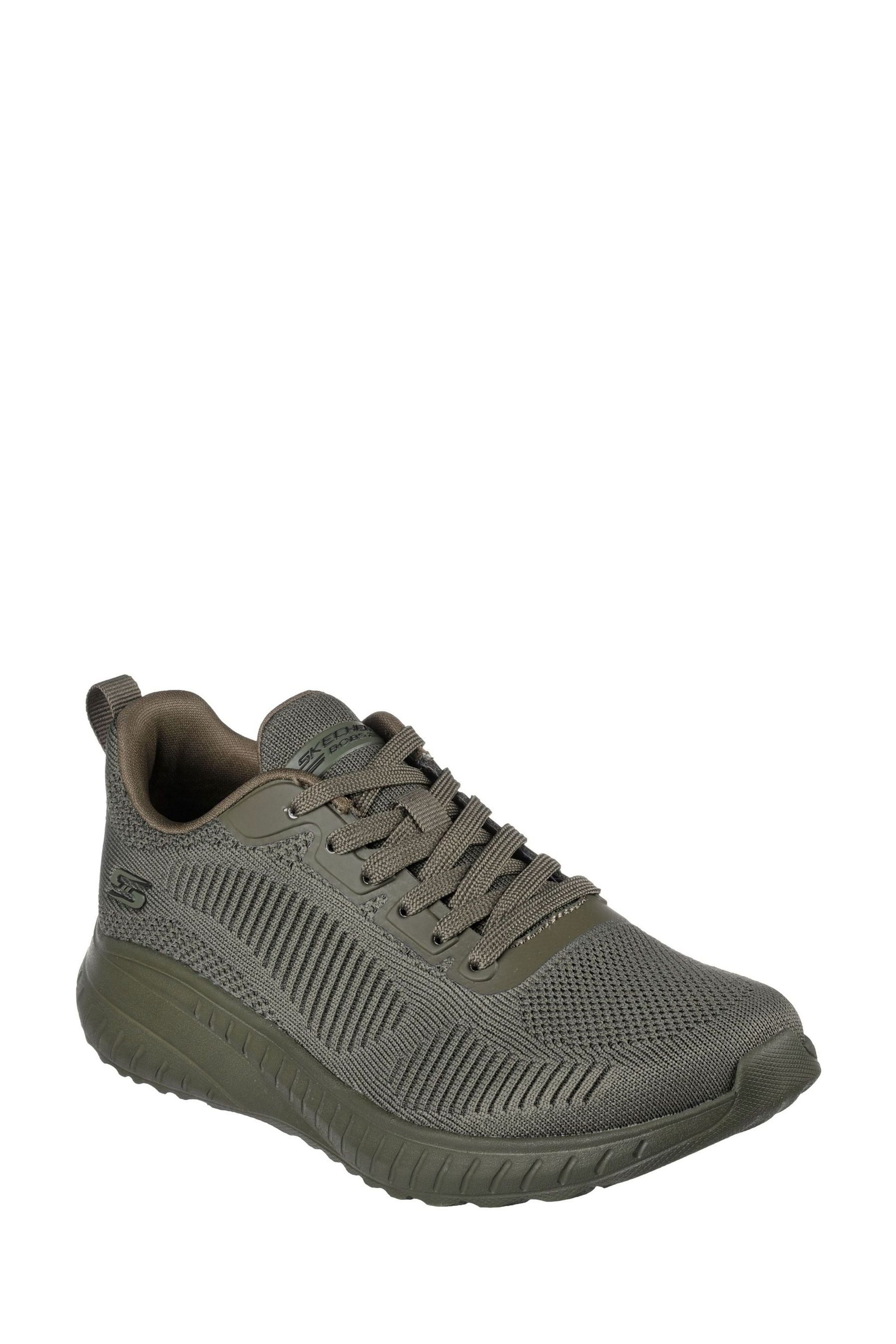 Buy Skechers Light Green Wide Fit Womens Bobs Squad Chaos Face Off Trainers from the Next UK online shop